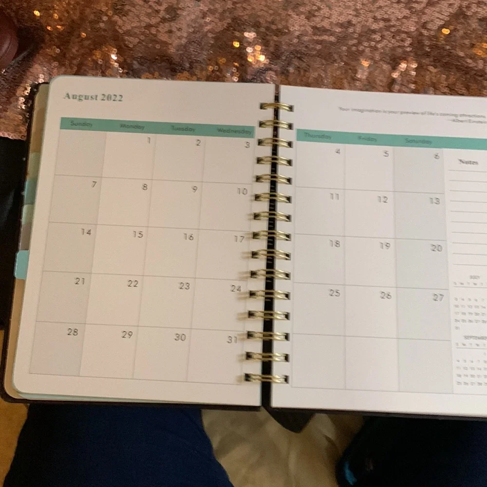 Spiral Planner 2022 Featuring Dark Blue with Stars - New
